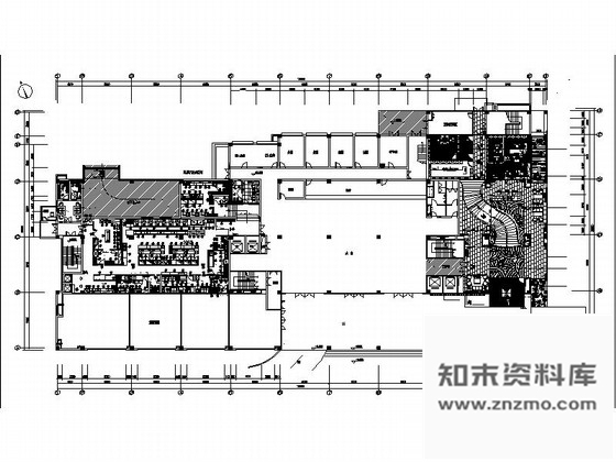 施工图陕西五星级时尚品牌鲍鱼餐厅室内装修施工图含效果