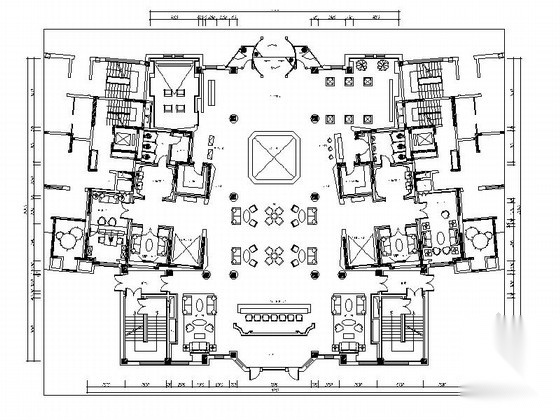 [长春]精品新古典主义风格售楼处装修施工图（含效果图）