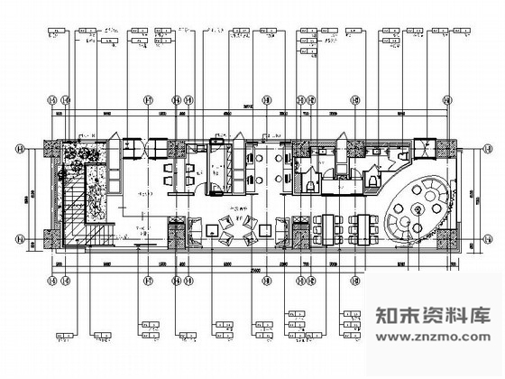 施工图扬州顶级酒店行政酒廊室内装修图