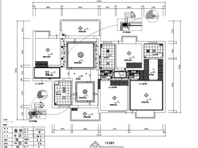 [上海]上海城4房附全套施工图设计+效果图 平层