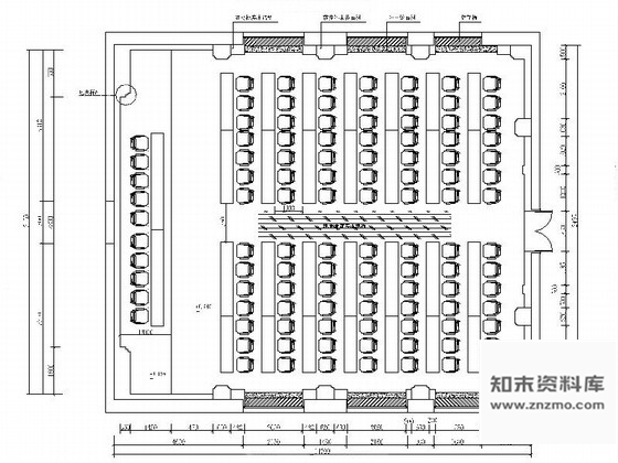 施工图183㎡多功能厅室内装修图