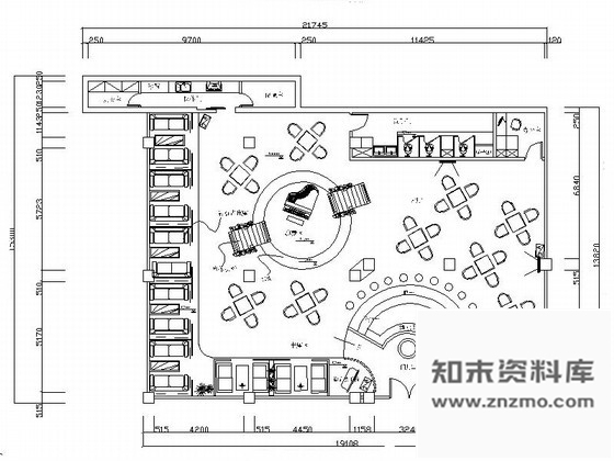 施工图古朴风300㎡酒吧装修图