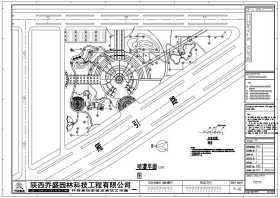 CAD西安公园景观喷灌平面图图纸