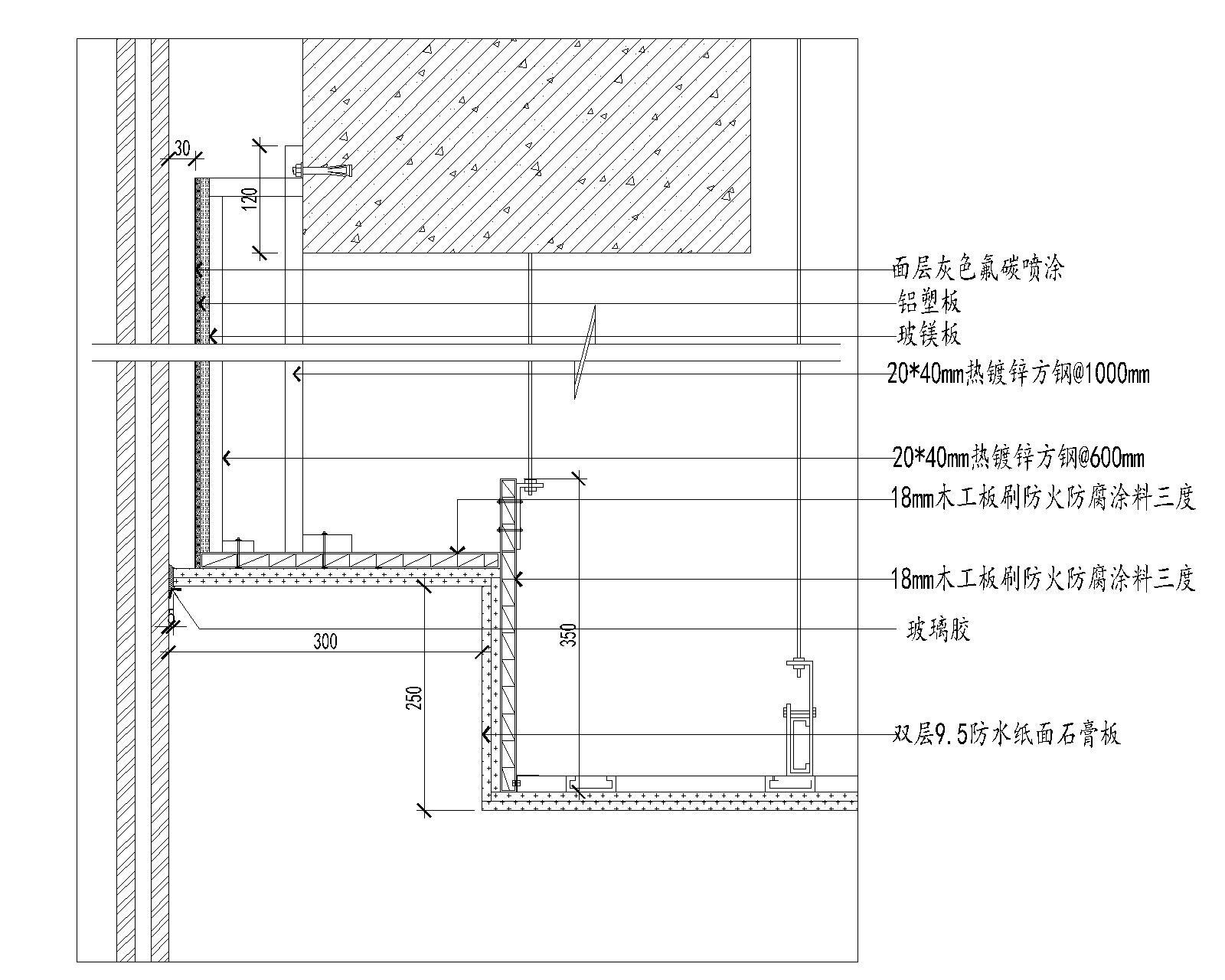 石材暗门 其他 节点图 隐形