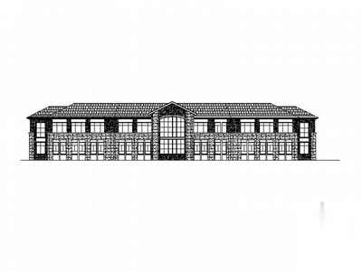 中式风格老年人活动中心建筑施工图