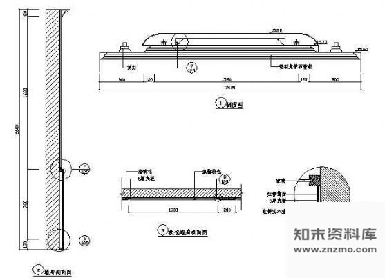 图块/节点墙体装饰剖面图