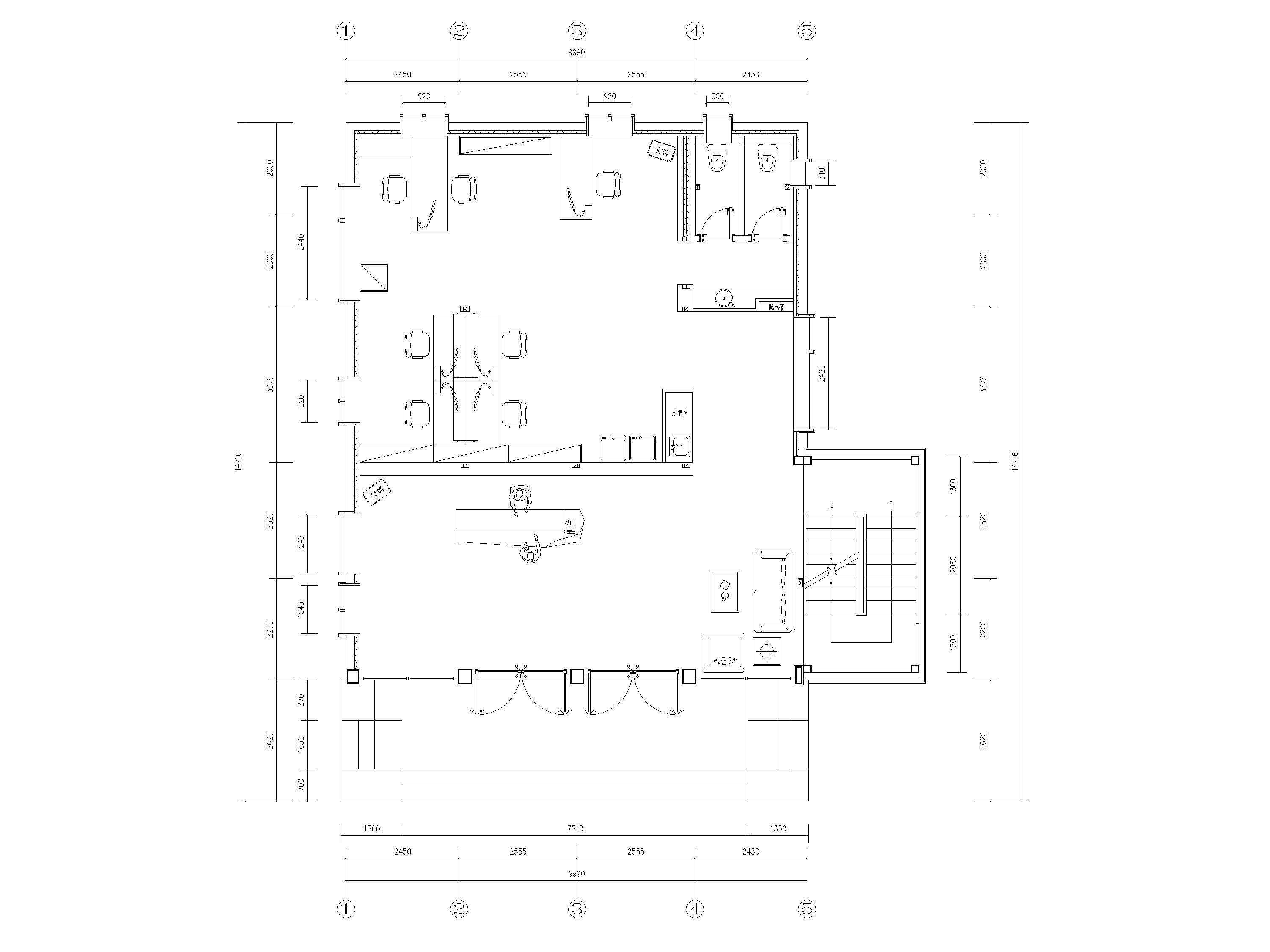 348㎡集装箱改造loft办公空间项目施工图