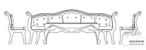 图块/节点沙发立面CAD图块9