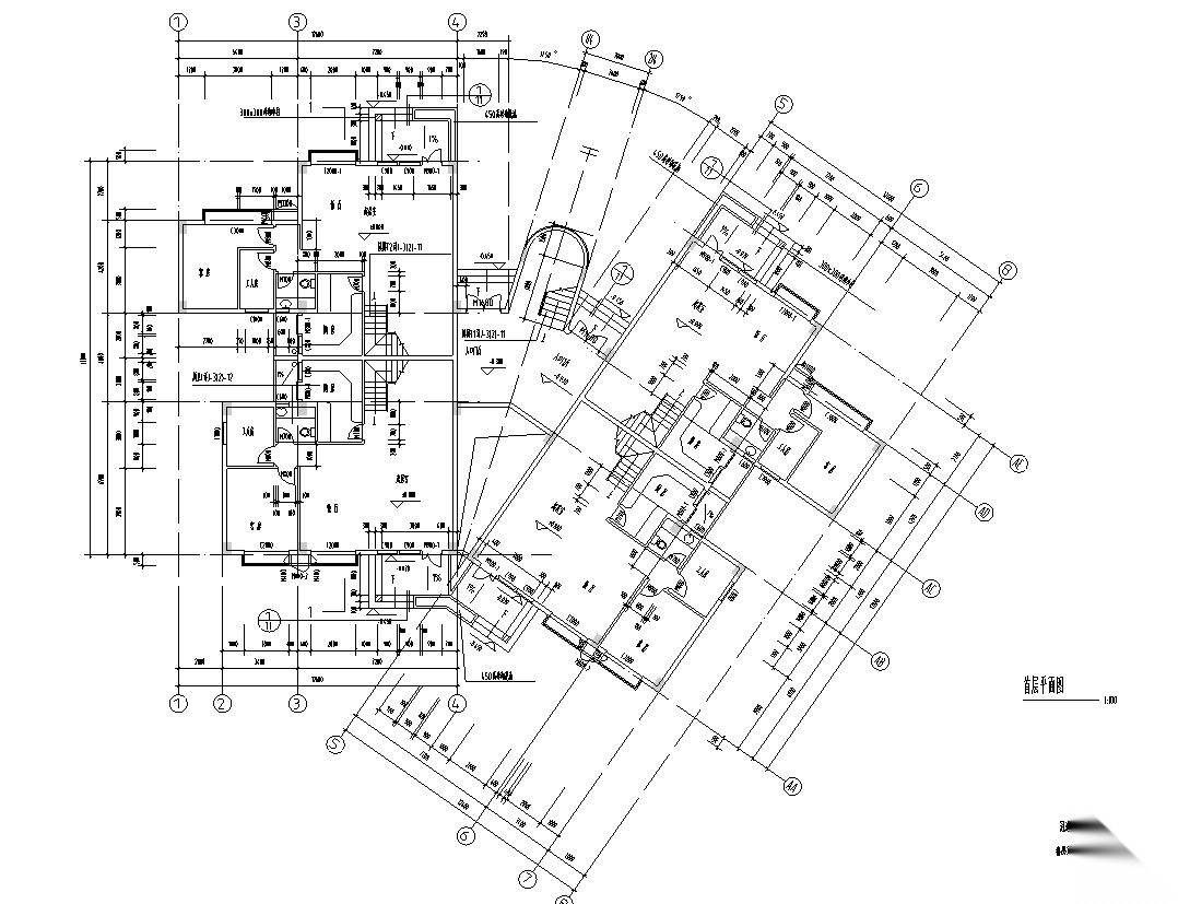 复式公寓建筑户型设计图