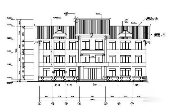 某坡屋面办公楼建筑结构施工图纸