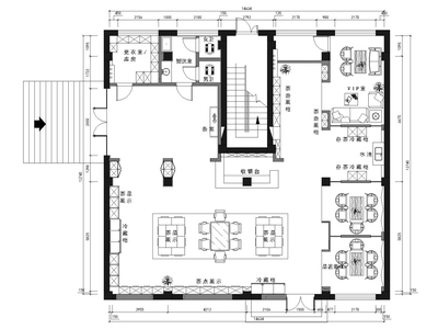 200㎡中式茶楼茶吧室内设计施工图+效果图