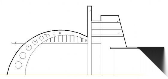 于克市三坪镇某大门建筑施工图