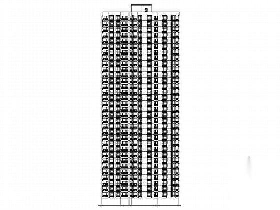 湖南 某三十三层二梯六户商住楼建筑扩初图 含效果图