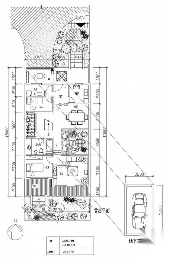 三层独栋别墅户型图(225)