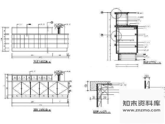 医院护士站详图 施工图 家具节点