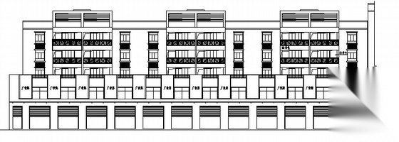 某六层商住楼区建筑施工图（三栋）