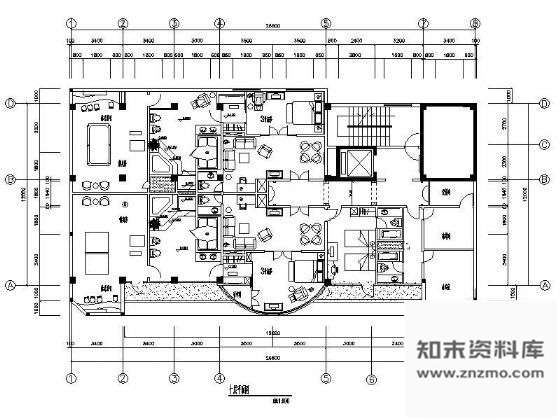 图块/节点某套房平面设计图