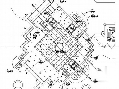 某喷泉广场景观设计施工图