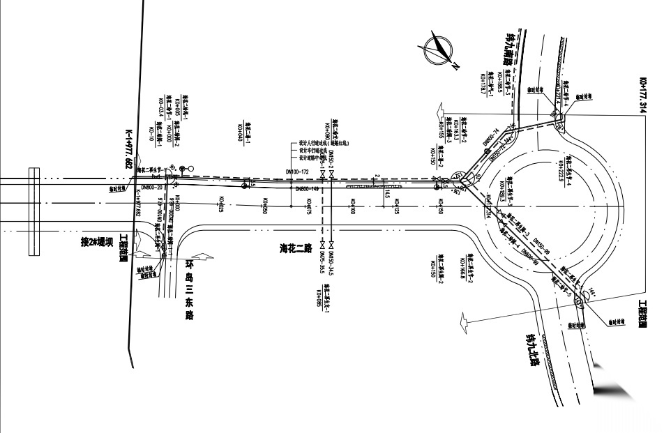 [海南]成片岛屿市政工程给排水施工图 建筑给排水