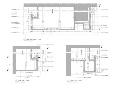 [杭州]路劲88㎡二居室家装样板房装修施工图 平层