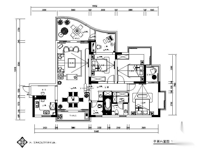 [重庆]现代欧式精品三居装修图 平层