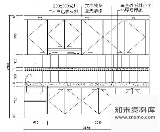 图块/节点厨房立面