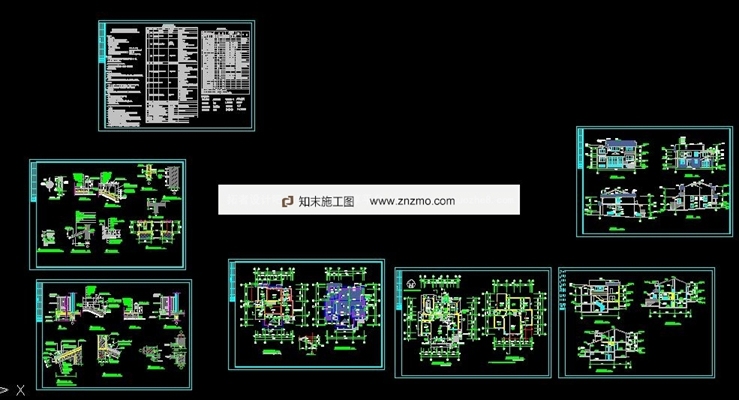 别墅建筑施工图-详细带具体施工图