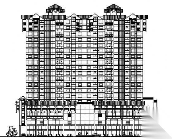 汕头市华景苑某十九层住宅楼建筑方案图