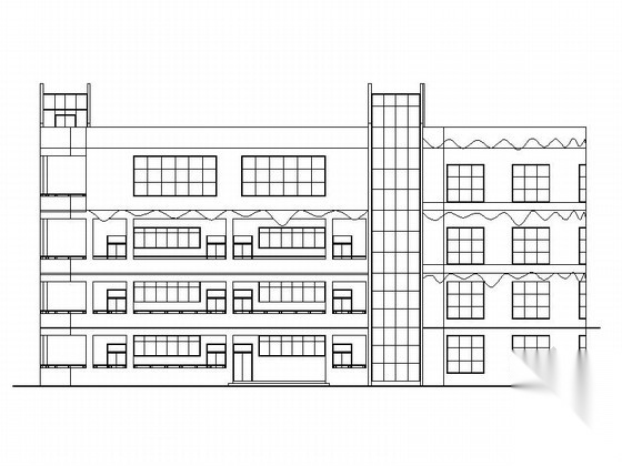 [四川]4层市级现代风格幼儿园教学楼建筑设计施工图（两...