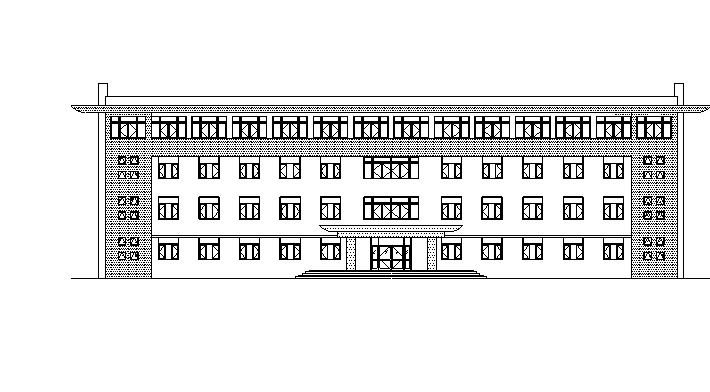 [宁夏]四层钢筋框架结构厂房办公楼建筑施工图（含水暖电...