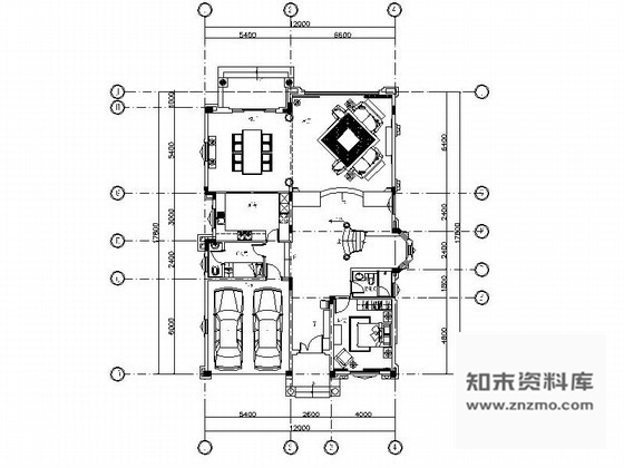 施工图大连田园精致三层别墅室内装修图含实景