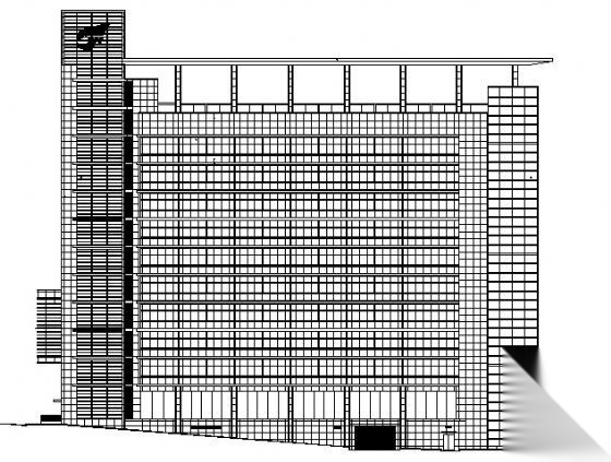 株洲某十层电子研发楼建筑方案图