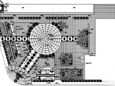 某广场植物配置设计平面