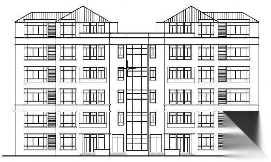 某六层复式公寓建筑建筑方案图