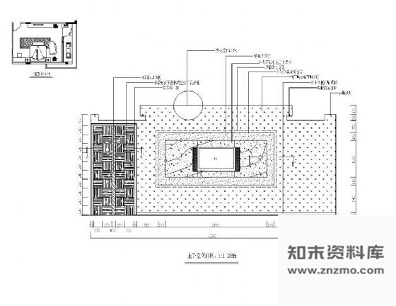 图块/节点卧室电视墙详图