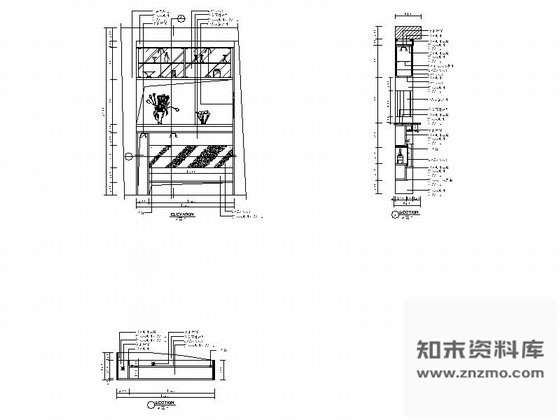 图块/节点成品定制橱柜立面详图 柜类