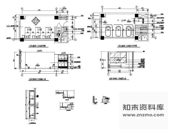 图块/节点标准三人间病房装饰详图