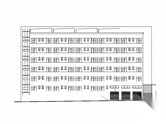 [重庆]某星光学校六层学生宿舍建筑初步图