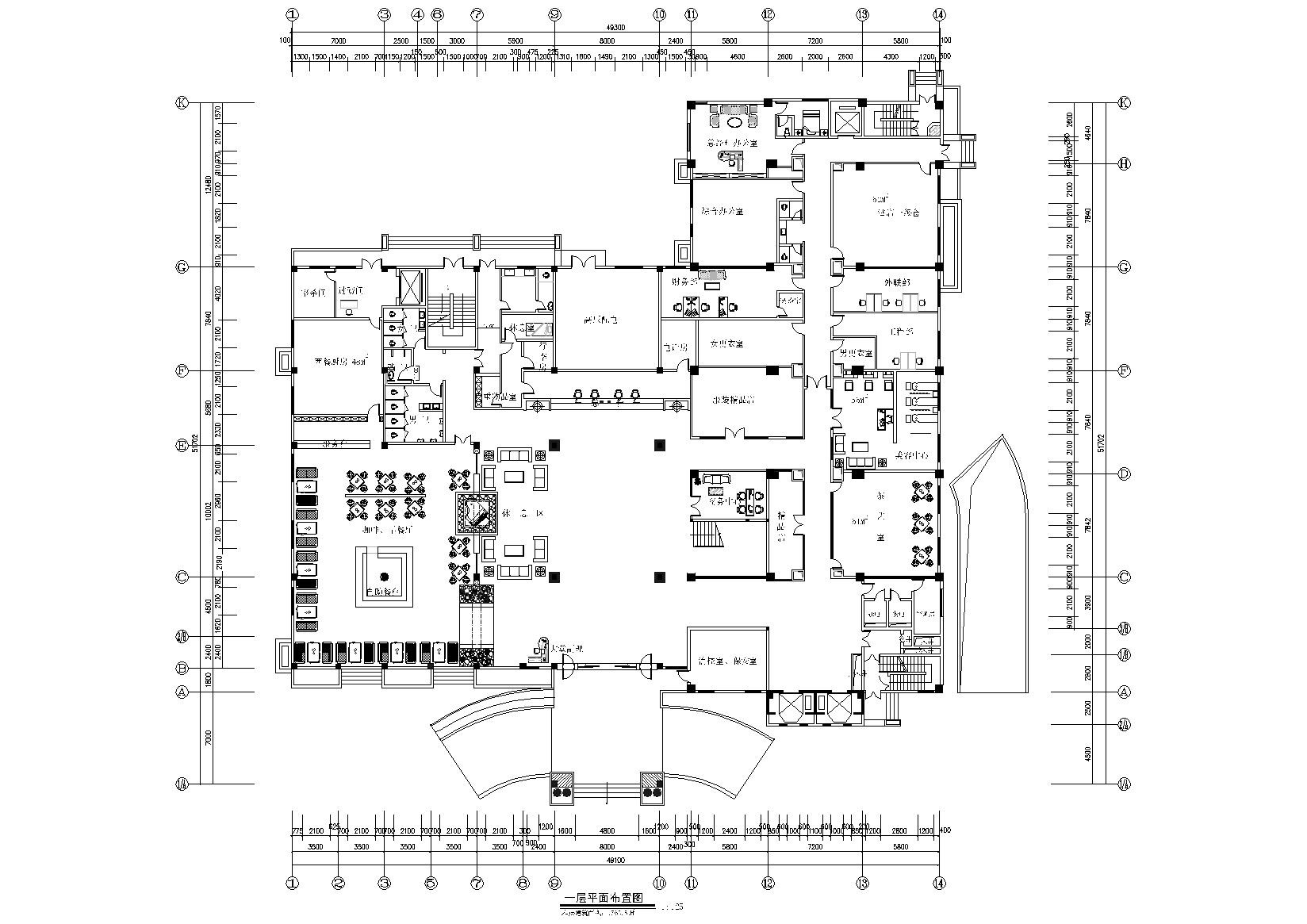 [福建]福州四星级国际大酒店装修工程施工图