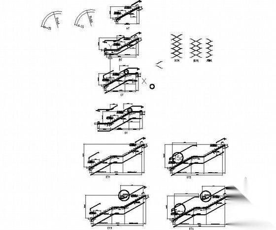 各种楼梯配筋图