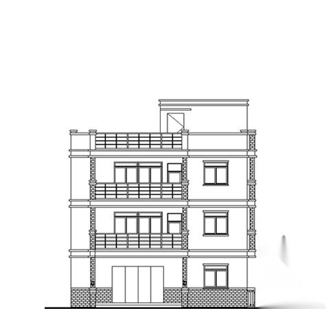 [福建省]某三层新农村住宅楼建筑方案图 自建房