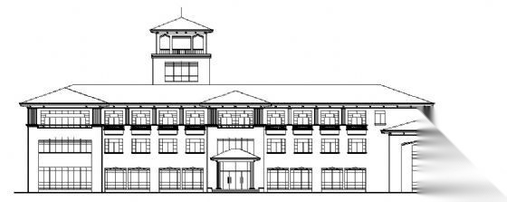 某三层欧式小型办公楼建筑施工图