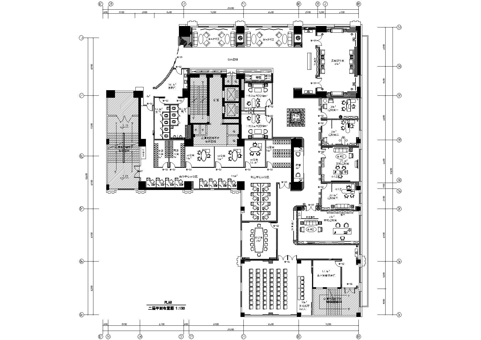 [河南]建行郑州金水支行装饰工程设计图纸