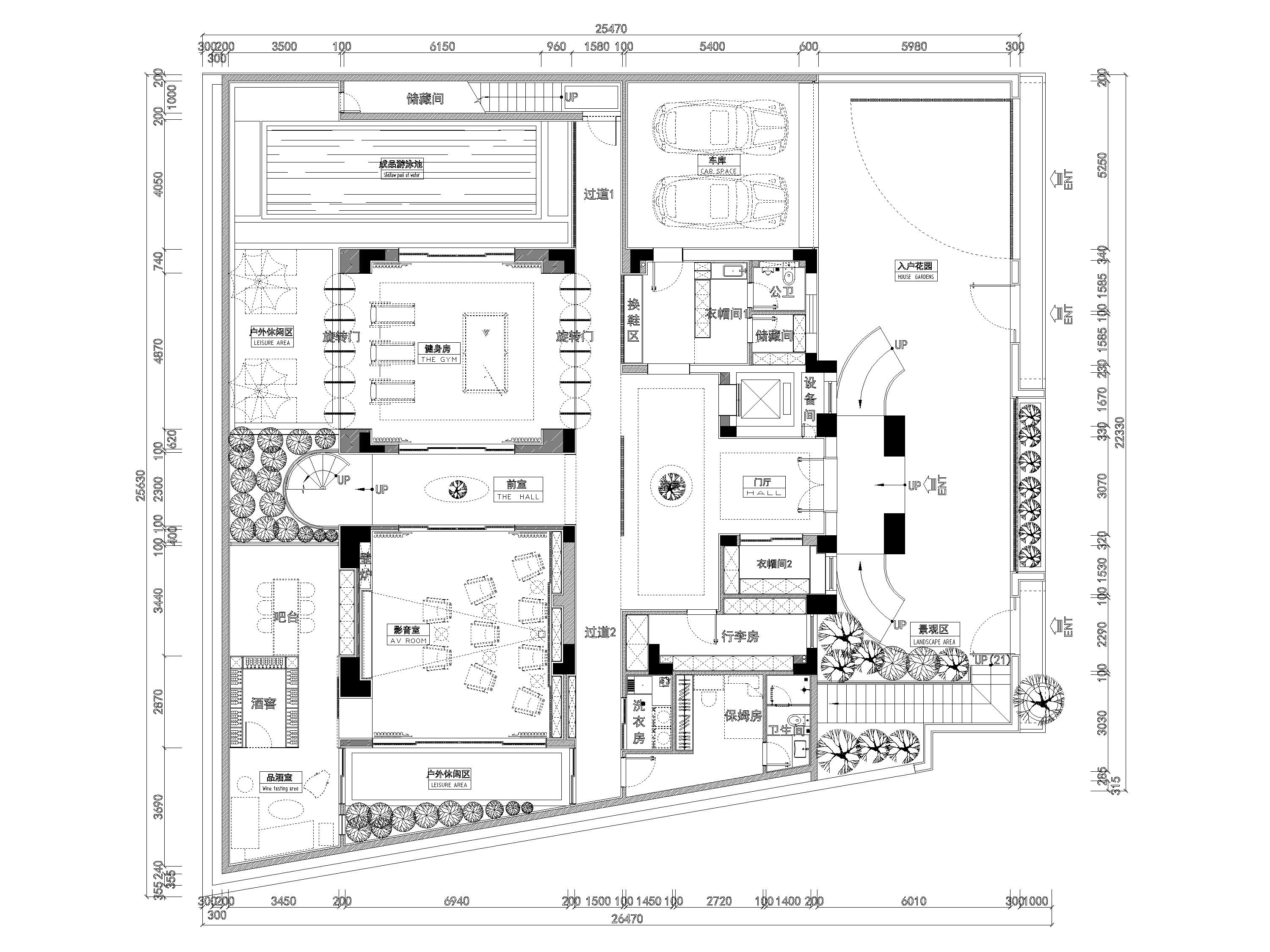 ​[北京]1600㎡四层五居室私人别墅施工图