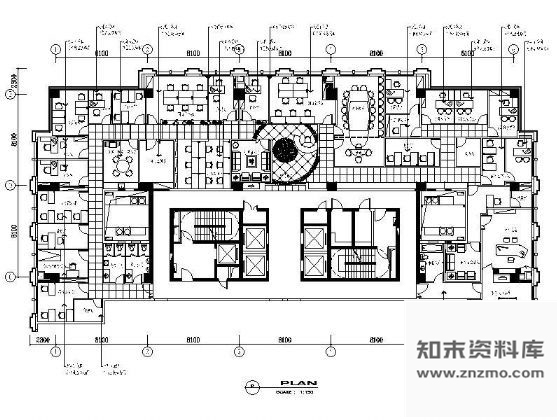 图块/节点上海某公司办公室装饰平面图