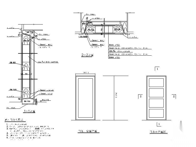 隔声门 详图 通用节点