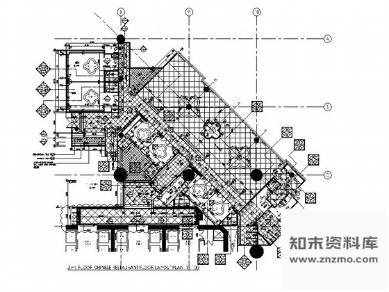 施工图澳门五星级酒店中餐厅装修图含效果