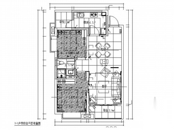 [广州]知名企业公寓楼现代风格样板房室内设计施工图