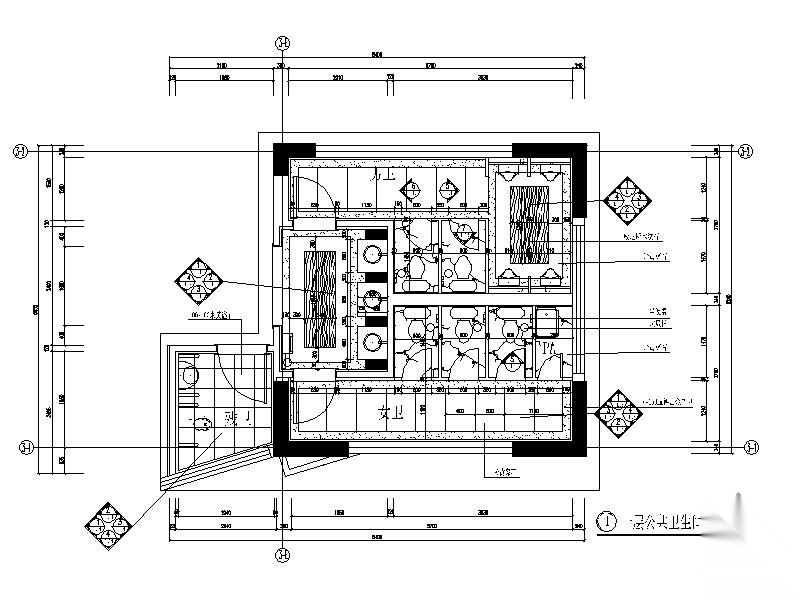 公共卫生间装修图纸