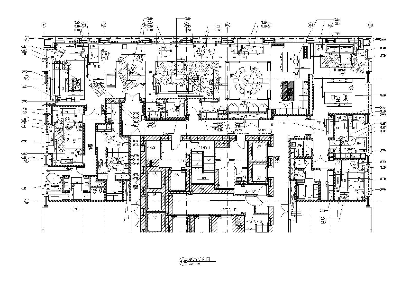 季裕堂-北京银泰柏悦府52层公寓设计施工图